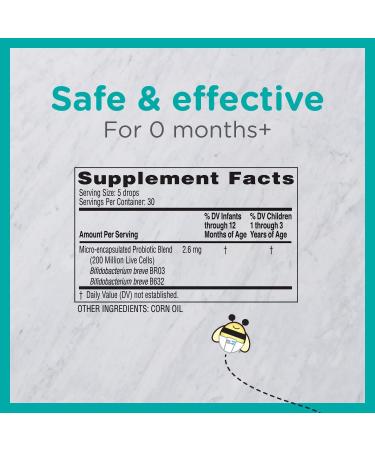 Zarbee's Baby Daily Probiotic Drops for Infants 0+ Months - 0.27 fl oz (8 ml) | Digestive Health Boost - Buy Online on GoSupps.com