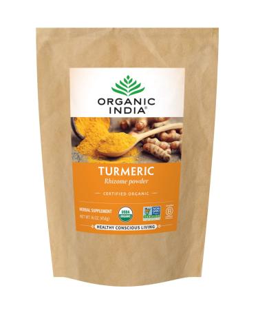 Organic India Turmeric Rhizome Powder 16 oz (454 g)