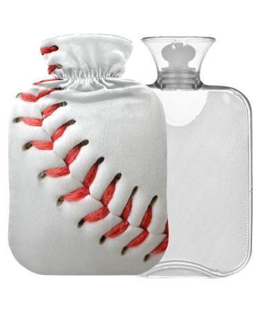 Naanle baseball pointed sport hot bottle with cover transparent hot water bottle 2l large hot hot water bottle for bed hand feet warmer pain relief heat and cold therapy