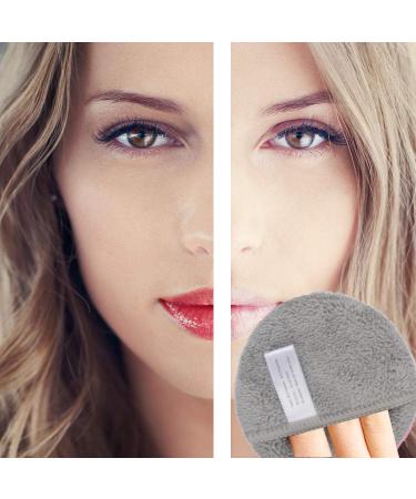 Reusable Makeup Remover Pads | Kinhwa Washable Microfiber Facial Cleansing Pads - 12 Soft Light Gray Pads with Laundry Bag - Buy Online on GoSupps.com