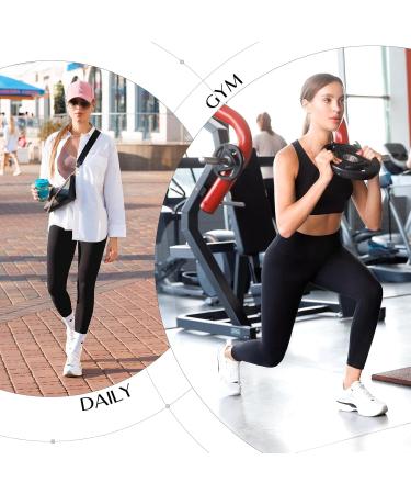 Walifrey Pack of 3 High Waist Opaque Sports Leggings for Women - Black Gym Leggings Size SM - Buy Online on GoSupps.com