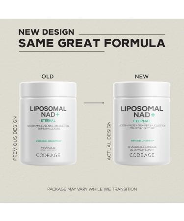 Codeage Liposomal NAD+ Supplement - NAD Nicotinamide Adenine Dinucleotide Coenzyme Pills - 500 mg NAD+ Per Serving & Betaine Anhydrous - Liposomal Delivery - Vegan Non-GMO Gluten-Free - 60 Capsules - Buy Online on GoSupps.com