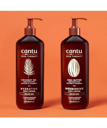 Cantu Coconut Oil Body Lotion 16 Fl Oz - Hydrating Skin Moisturizer - Buy Online on GoSupps.com
