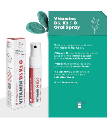  EnergyBalance EnergyBalance Vitamin D3 K2C Oral Spray 37 days 185 sprays - Buy Online on GoSupps.com