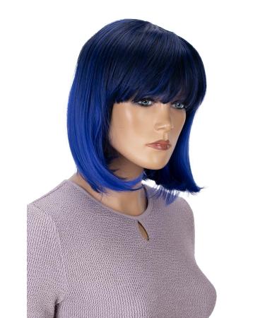 CAISHA Wig Bob Short Hair Cosplay - Heat Resistant Synthetic Straight Blue Mix | Theater Show Quality - SH032q #1T3500D - Buy Online on GoSupps.com
