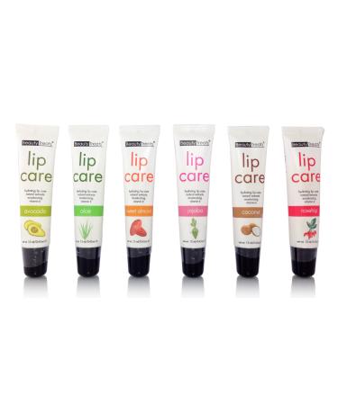 Beauty Treats Hydrating Lip Care with Natural Extracts and Moisturizing Vitamin E set of 6 Flavors