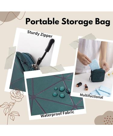 Omzsxk Tampon Binding Storage Bags - 2pc Portable Zipper Bags for Women | Menstruation Essentials (Black & Green) - Buy Online on GoSupps.com