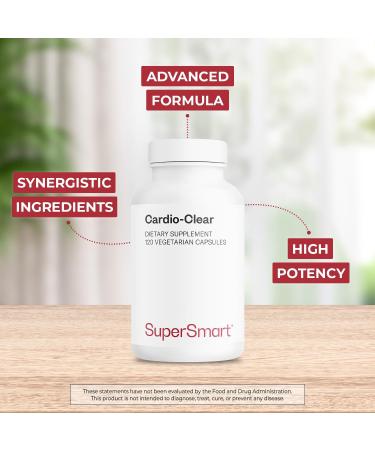 Supersmart - Cardio Clear (Garlic EDTA Supplement) - with Malic Acid Calcium Disodium EDTA Magnesium Bromelain | Non-GMO & Gluten Free - 120 Vegetarian Capsules - Buy Online on GoSupps.com