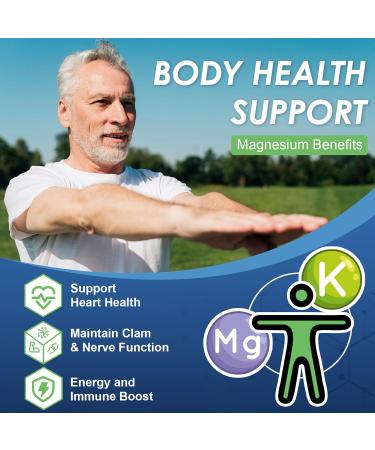 NATURE TARGET Magnesium Glycinate 500mg Chelated Magnesium with Zinc & Vitamin D3 for Muscle Nerve & Bone Support Heart Health & Leg Cramp Strength Immune System - 120 Capsules 120 Count (Pack of 1) - Buy Online on GoSupps.com