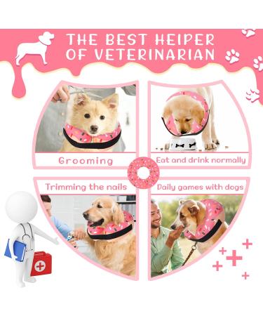 Inflatable Dog Donut Cone Collar for Post-Surgery Recovery - Protective Pet Neck Collar Alternative - Prevent Biting and Scratching - Pink - Size S Neck 5-8 - Buy Online on GoSupps.com