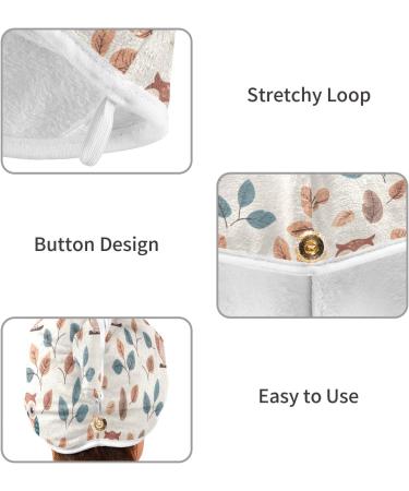 Leaf Owl Hair Towel 2 Pack - Super Absorbent Quick Dry Hair Turbans for Women & Girls | Perfect Hair Drying Solution - Buy Online on GoSupps.com