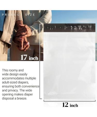 Calvana100 Pcs Extra Thick Adult Diaper Disposable Bags Odor Tight Sealing Disposal Bags Tear Resistance Adult Diaper Genie Extra Large Prevents Leakage Incontinence Disposal Bags (12 X 17 In) - Buy Online on GoSupps.com