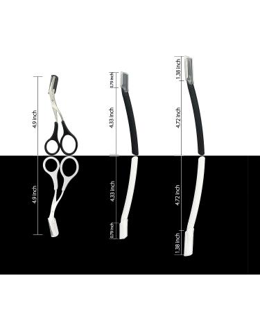 Mocuarto 6-Piece Eyebrow & Facial Razor Set - Biodegradable Handle, 2 Replacement Blades - Black - Buy Online on GoSupps.com