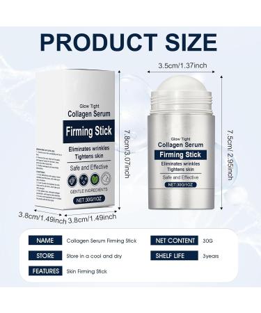  AllisWay Collagen Peptides Firming Serum Stick Collagen Face Cream Women's Moisturizing Face Cream Firming Body Moisturizing Reduces Fine Lines Firms Skin Suitable for All Body 30g - Buy Online on GoSupps.com