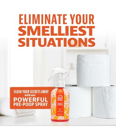 Angry Orange Toilet Spray - 6oz Bathroom Odor Eliminator & Air Freshener - Citrus Orange Spice Deodorizer for Pet Poop and Home Use - Buy Online on GoSupps.com