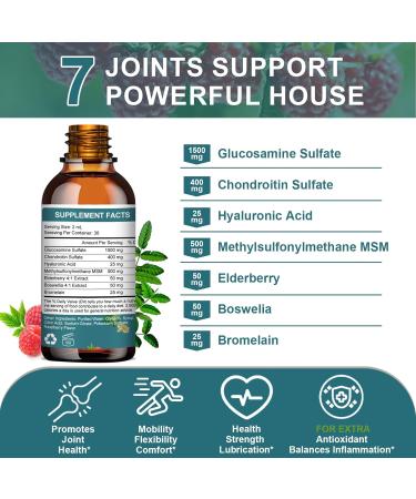 (2 Pack) Glucosamine Chondroitin MSM Liquid Drops - Extra Strength Joint Support Supplement with Elderberry  Boswelia  Bromelain  Hyaluronic Acid - Antioxidant Immune Support for Adults  Men & Women - Buy Online on GoSupps.com
