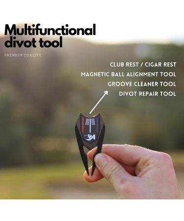 Divot Repair Tool with Magnetic Golf Ball Marker - Essential Golf Gadget - Buy Online on GoSupps.com