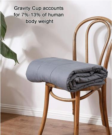 Premium Cotton Weighted Blanket - Breathable Heavy Gravity Blanket for Adults & Kids - Natural Sleep Aid for Autism & Insomnia - Stress Reduction in Glass Pearl Gray (43x63 7lbs) - Buy Online on GoSupps.com