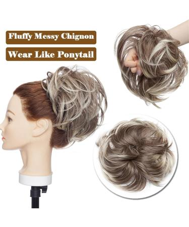 Messy Bun Hair Piece for Women Messy Bun Hair Piece Fluffy Wavy Scrunchies Synthetic Curly Chignon Ponytail Hair Extensions Elastic Thick Updo Hairpieces for Women Fake Hair Accessories for Women Gi 27T613 - Buy Online on GoSupps.com