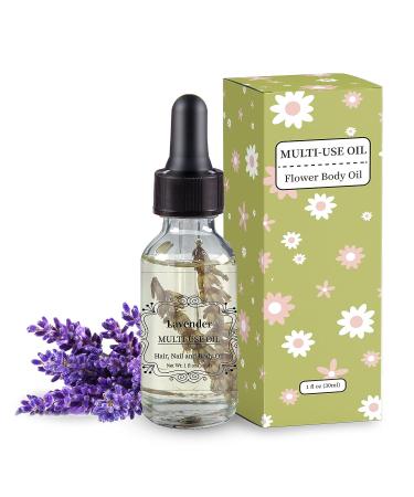 NP Lavender Multi-Use Oil for Face, Body & Hair - 1 Fl Oz | Organic Essential Oil for Dry Skin, Scalp & Nails - Buy Online on GoSupps.com