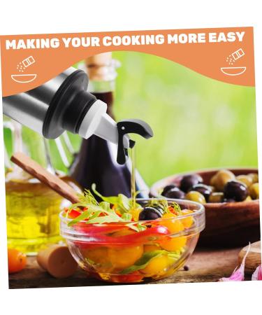 Zerodeko Glass Oil Bottle 2pcs Condiment Bottles Vegetable Oil Metal Glass Condiment Dispenser 27.5X7CMx2pcs Silverx2pcs - Buy Online on GoSupps.com