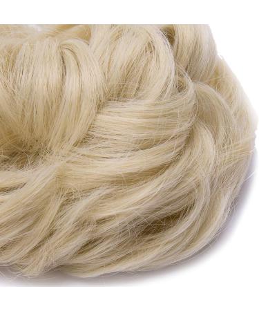Updo Hairpiece Scrunchy 35g Bleach Blond - Wavy Curly Messy Bun Chignon Extensions - Buy Online on GoSupps.com