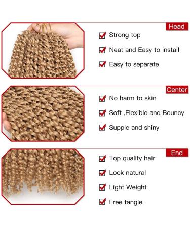 Xtrend Passion Twist Hair - 7 Packs 61cm Bohemian Braids for Distressed Locs Brown Water Wave Crochet Braiding Hair Synthetic Fiber 18 Strands/Pack (27#) - International Shipping Available - Buy Online on GoSupps.com