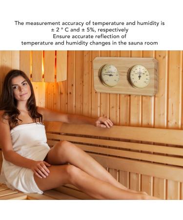 2-in-1 Sauna Thermometer & Hygrometer | Accurate Measurement for Sauna Rooms | Wood Design for Enhanced Home Spa Experience - Buy Online on GoSupps.com