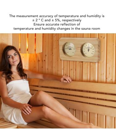 Wooden 2-in-1 Sauna Thermometer & Hygrometer | Accurate Humidity & Temperature Control for Optimal Sauna Experience - Buy Online on GoSupps.com