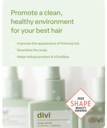 Divi Scalp Serum: Revitalize, Detoxify & Combat Hair-Thinning | Nourishing Formula for Hair Follicles | Detoxifies Product Build-Up - Buy Online on GoSupps.com