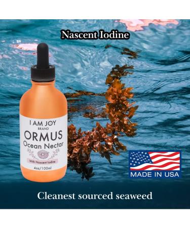 I Am Joy Ormus Ocean Nectar Monoatomic Gold with Iodine - 4oz | Pineal Gland Decalcification & Thyroid Support for Alertness, Clarity, Energy - Buy Online on GoSupps.com