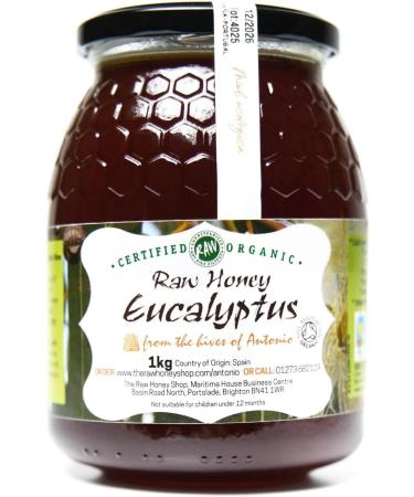 Antonio’s Raw Certified Organic Eucalyptus Honey Premium Range Award-Winning - Pure Antibacterial Cold Pressed & Unpasteurised Natural Honey - 1kg - Buy Online on GoSupps.com
