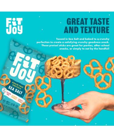 FitJoy Gluten Free Pretzels - Sea Salt Twists | Grain Free, Made in USA, Nut Free, Non-GMO, Vegan Certified | 5 oz (Pack of 6) - Buy Online on GoSupps.com