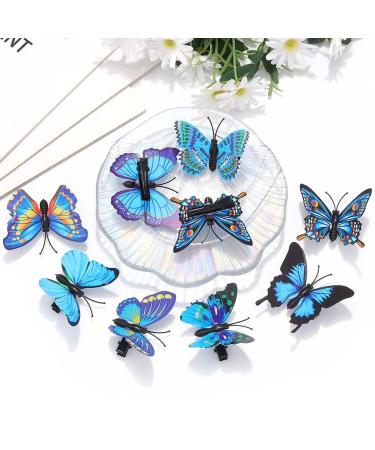 Bartosi Blue Butterfly Hair Clips - Pack of 20 Decorative Bobby Pins for Women and Girls - Buy Online on GoSupps.com