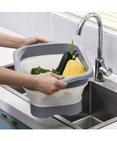 GKYMYZ Collapsible Sink with Drain Plug Sink Basin 16.5"x12"x7" Collapsible wash Basin Portable Sink tub for Dishes Space-Saving Kitchen Storage Tray Dish tub Camping Kitchen - Buy Online on GoSupps.com