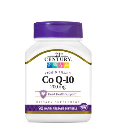21st Century Liquid Filled CoQ-10 200 mg 90 Softgels