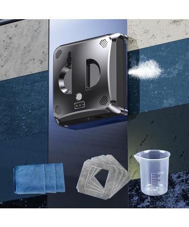 CHHMAELOVE New Electric Cleaning Of Windows 3000Pa Strong Suction with 4 Mop Pads/Rag/Measuring Cup 4 Cleaning Modes Dual Water Spray/Remote Control For Indoor And Outdoor Windows