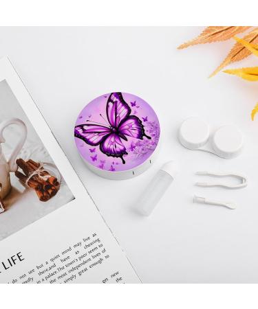 Purple Butterfly Contact Lens Case - Travel-Friendly Lens Care Box - Buy Online on GoSupps.com