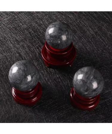 Natural Crystal Rough Crystal Ornaments 1pc 50mm Natural Black Jade Quartz Stone Crystal Ball Spheres Gemstones for Home Decor - Buy Online on GoSupps.com