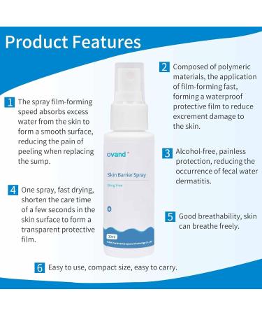 30ml Ostomy Skin Barrier Spray - No-Alcohol No-Sting Colostomy Care | 2 Bottles - International Shipping Available - Buy Online on GoSupps.com