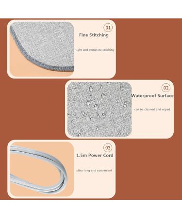Lanmou Graphene Foot Warmer - Fast Heating Cushions with 8 Temp & 4 Timer Settings - Ideal for Winter Comfort | Electric Foot Heater for Men & Women - Buy Online on GoSupps.com