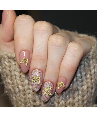 100pcs Gold 3D Butterfly Nail Charms for DIY Manicure - Nails Decoration Supplies - Buy Online on GoSupps.com