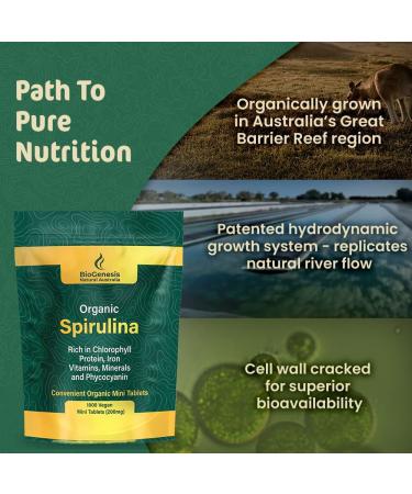 Biogenesis Total Wellness Green Stack: Spirulina Mini Tablets (1000 Count 200mg) & Chlorella Tablets (300 Count 500mg) Plant-Based Energy Immunity & Detox Support Vegan Non-GMO 2 Pack Kit - Buy Online on GoSupps.com