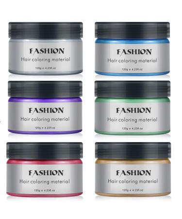 120g Hair Wax | Temporary Hair Color for Men & Women | Professional Styling Pomade | Long-lasting & Moisturizing | 6 Colors Available - Buy Online on GoSupps.com