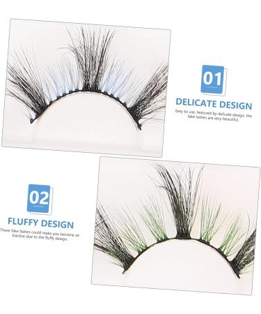 FOMIYES 3 Pairs False Eyelashes False Lashes Colored Fake Lashes Fake Eyelashes for Party Cosplay Fake Eyelashes False Eyelash for Women Set European and American Imitation - Buy Online on GoSupps.com