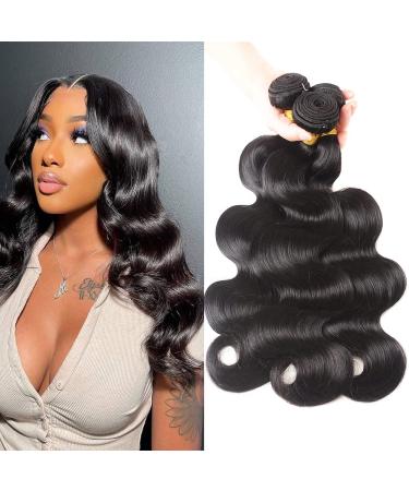 Aspumod 12A Human Hair Bundles Body Wave 3 Bundles Human Hair 16 18 20 Inch 100% Unprocessed Brazilian Virgin Hair Bundles Deals Human Hair Weave Body Wave Human Hair Extensions Natural Color - Buy Online on GoSupps.com