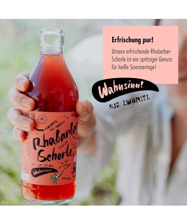 Brauerei Zwnitz Rhabarberschorle 18-Pack - Refreshing Rhubarb Juice Spritzer in 0.33L Glass Bottles | Authentic Saxon Lemonade | International Shipping Available - Buy Online on GoSupps.com