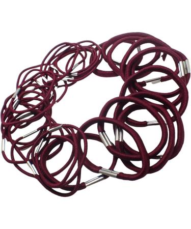 Topkids Accessories 36pc Thick & Thin Hair Bobbles for Girls and Women Hair Elastics Thin Hair Bands Thick Hair Bobbles Elastic Hair Bands Hair Accessories Hair Ties Hair Elastic Bands (Burgundy) - Buy Online on GoSupps.com