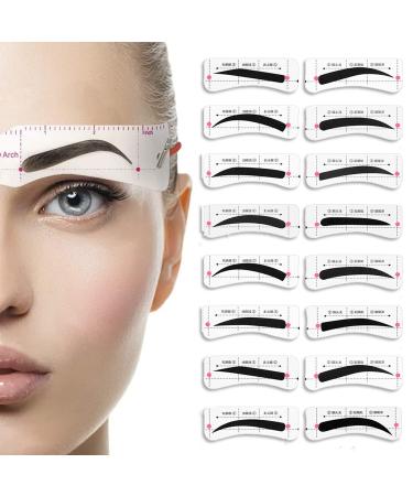 Eyebrow Stencil 12 eyebrow shapes 48 Pairs Reusable Eyebrow Ruler Sticker & Eyebrow Template for Women Girls Eyebrows Grooming Stencil