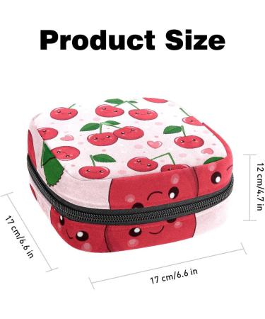 Buy Cute Cherry & Heart Women's Lift Storage Bags - Stylish Period Kit Pocket for Girls - Feminine Products Organizer - Buy Online on GoSupps.com
